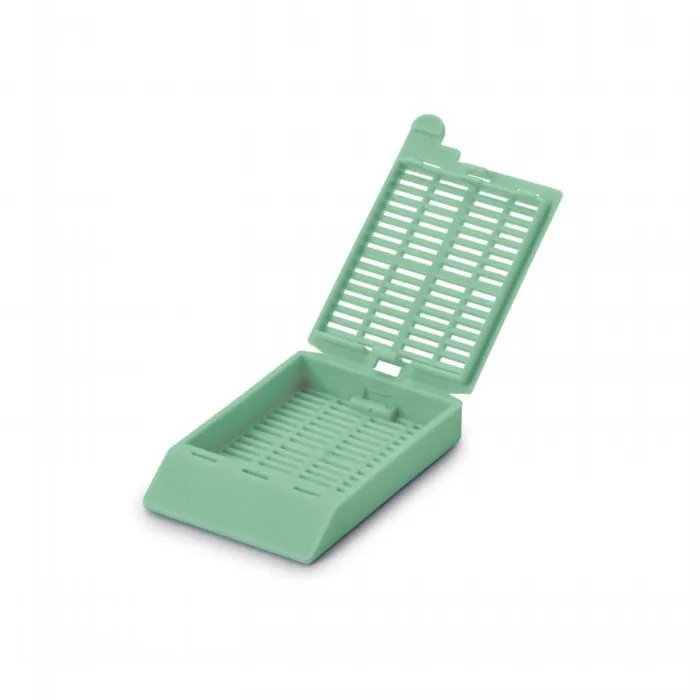 Square Hole Green White Tissue Plastic Embedding Cassettes And Cover